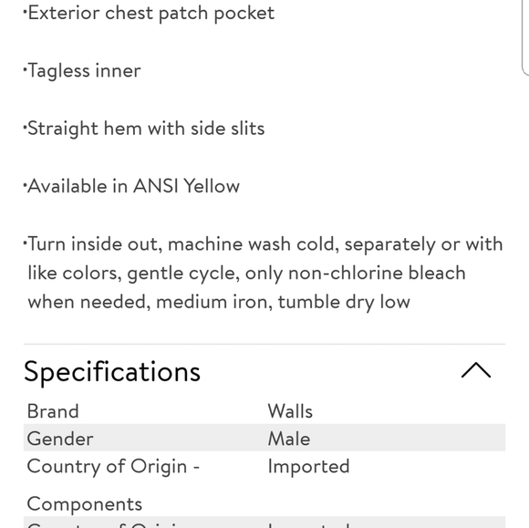 Walls Hi Vis Safety Tee ANSI CLASS 2 3M Scotchlite - Picture 4 of 4